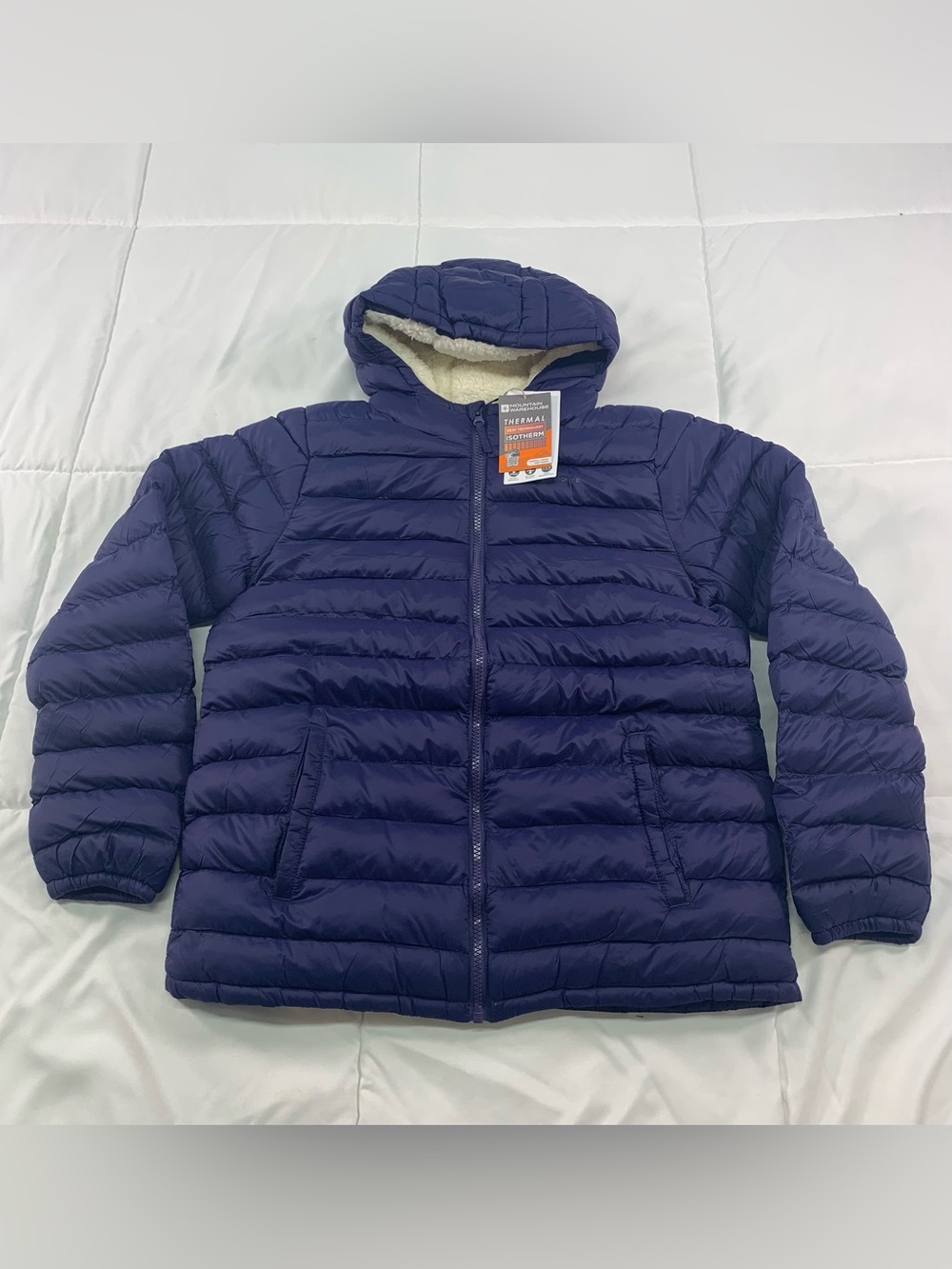 New mountain warehouse seasons kids fur lined padded jacket size 13